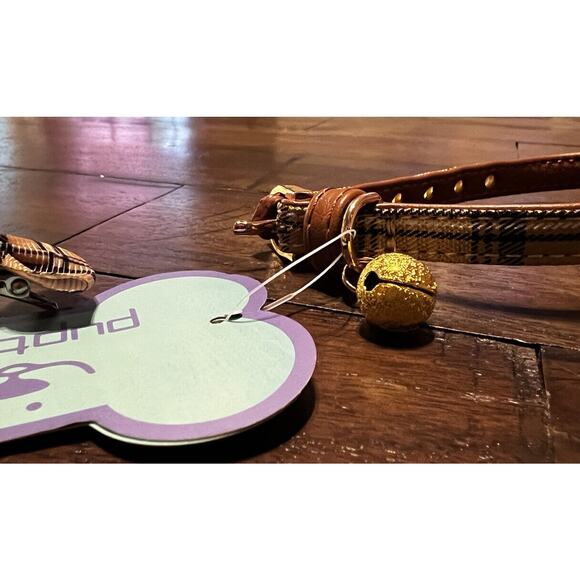 NEW Puptek Dog Collar with Bow Tie & Triangular Plaid Scarf and Two Ear Bows - Picture 8 of 11